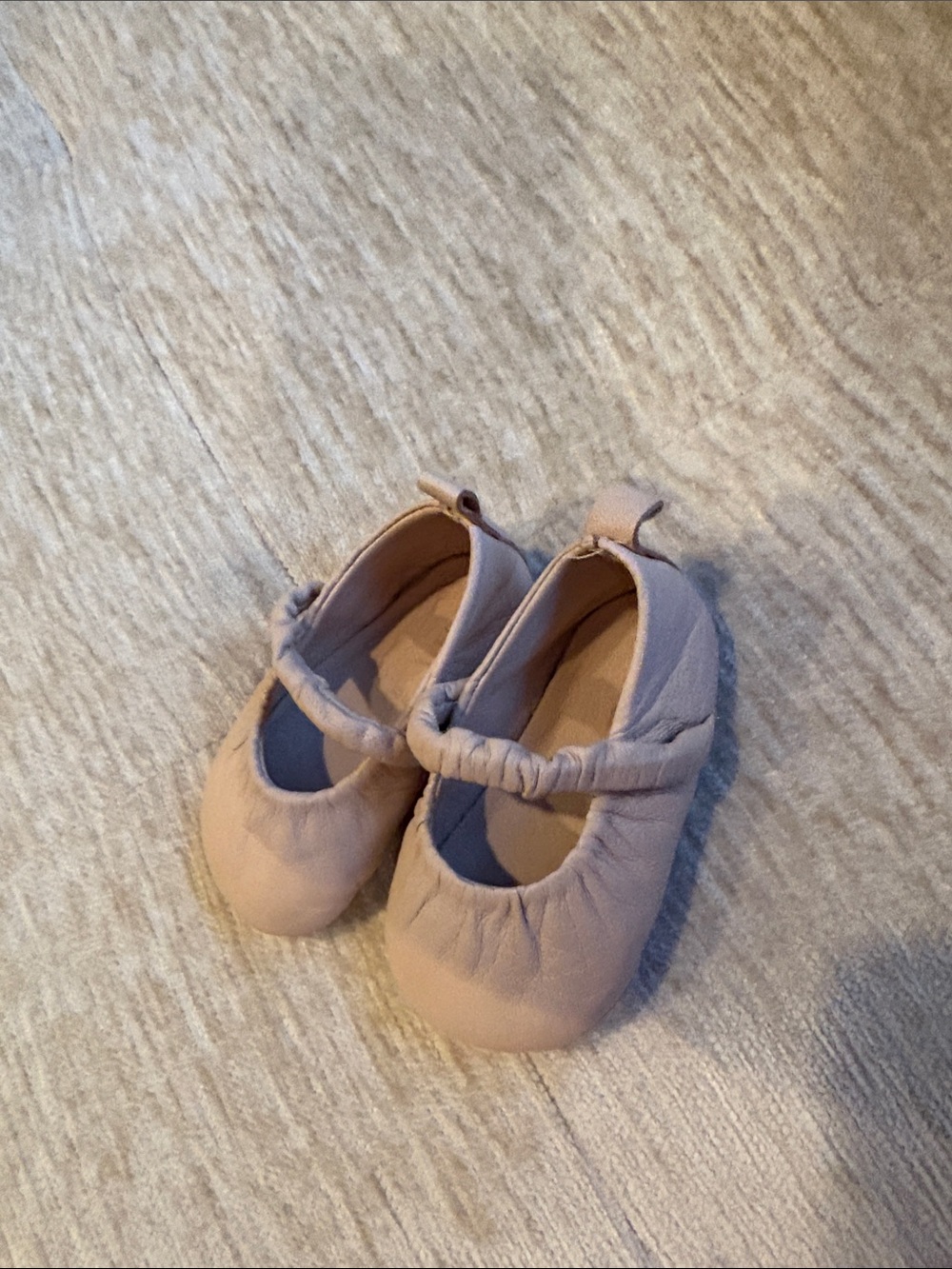 Kids Neutral Pink Mary Jane Soft Ballet Shoes zara